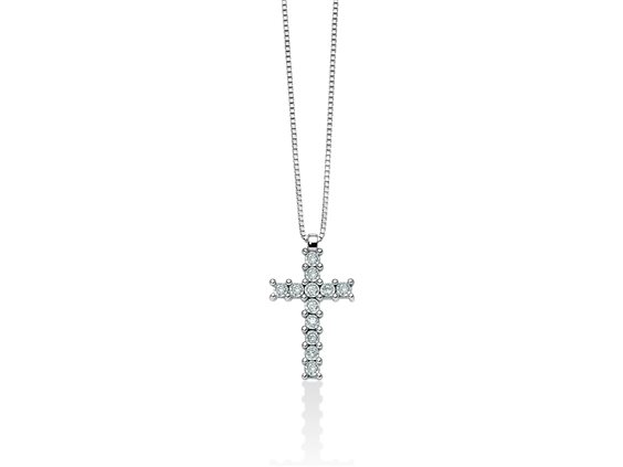Collana Miluna Donna Le Croci Gemme Preziose in Oro Diamante CLD4223 - CLD4223